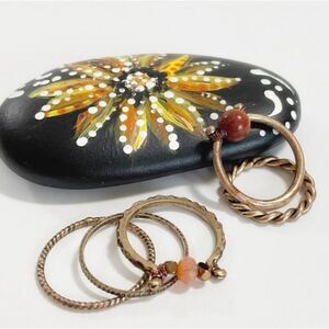 Golden Sandstone Layering Rings